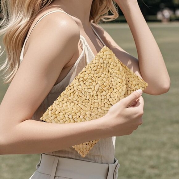 Eco-Friendly Natural Straw Handbag - Perfect for Beach and Casual Outings - Picture 8 of 8